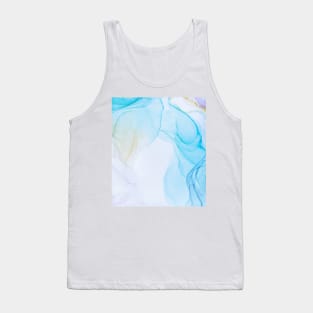 Creative abstract artwork made with alcohol ink colors. Abstract painting colorful liquid alcohol ink technique. Tank Top